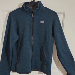 Patagonia Youth Dark Green Better Sweater Jacket Full Zip